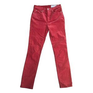 Rag And Bone Red Velour Medium Wash Skinny Festival Rodeo‎ Western Jeans 24